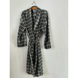 Joe boxer bathrobe, one size, black and white, 100% cotton